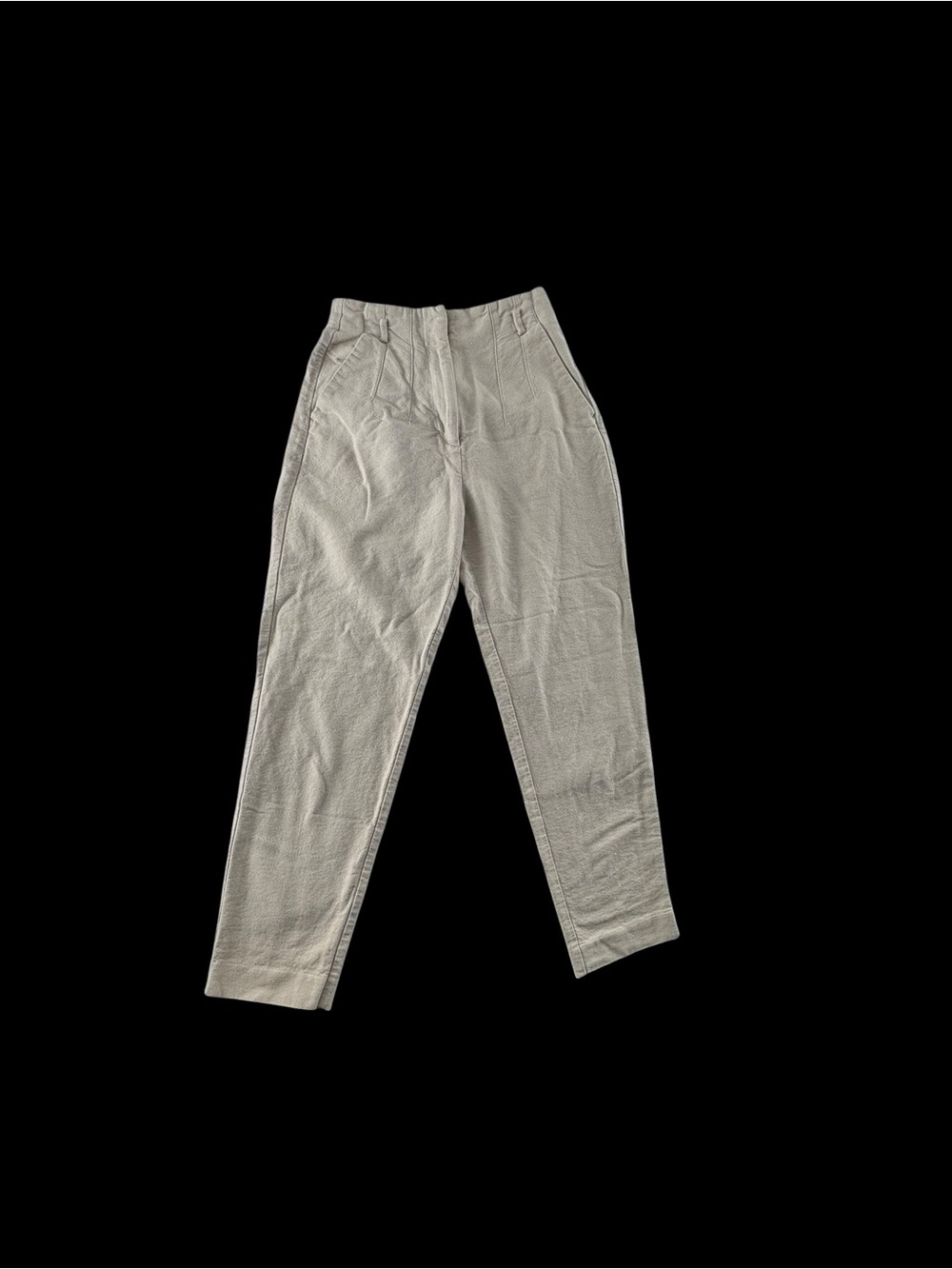 Zara Light Tan  Cropped Tapered Pants
